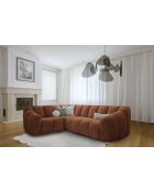 Festes L-Ecksofa links Shell Terracotta- 265x205x75 cm