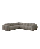 L-MAX Festes Ecksofa, symmetrische Wolke, hellgrau — 260 x 260 x 76 cm
