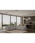 L-MAX Festes Ecksofa, symmetrische Wolke, hellgrau — 260 x 260 x 76 cm