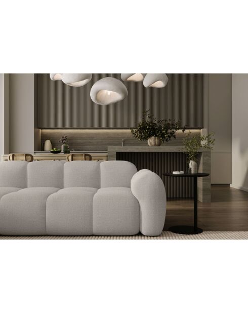 L-MAX Festes Ecksofa, symmetrische Wolke, hellgrau — 260 x 260 x 76 cm