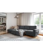 S-MAX Wandelbares Ecksofa linke Ecke Lofty Lilly Gray- 306x150x84 cm