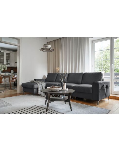 S-MAX Wandelbares Ecksofa linke Ecke Lofty Lilly Gray- 306x150x84 cm
