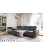 S-MAX Wandelbares Ecksofa linke Ecke Lofty Lilly Gray- 306x150x84 cm