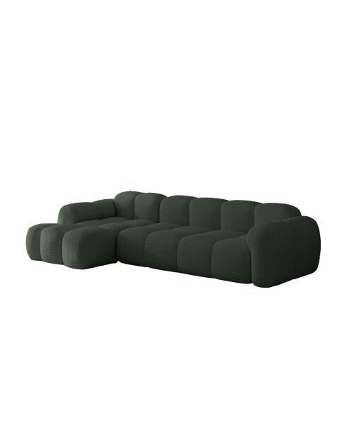 Divano angolare fisso S, sinistro Cloud Dark Green- 248x160x76 cm