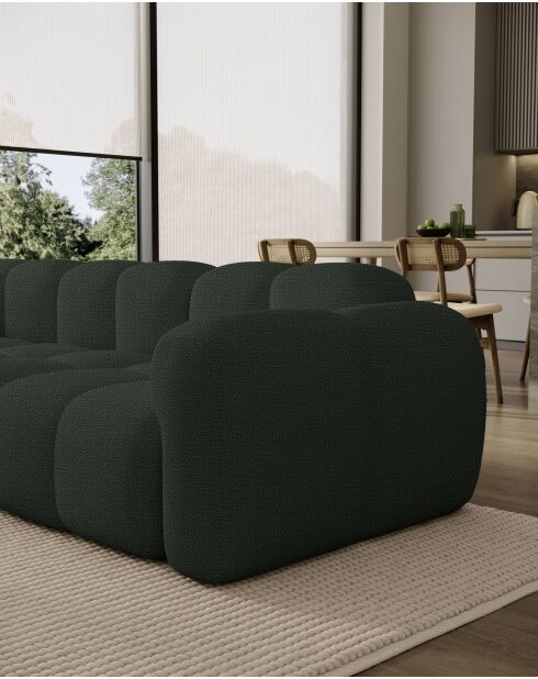 Divano angolare fisso S, sinistro Cloud Dark Green- 248x160x76 cm