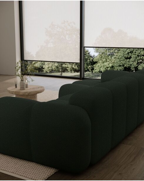 Divano angolare fisso S, sinistro Cloud Dark Green- 248x160x76 cm