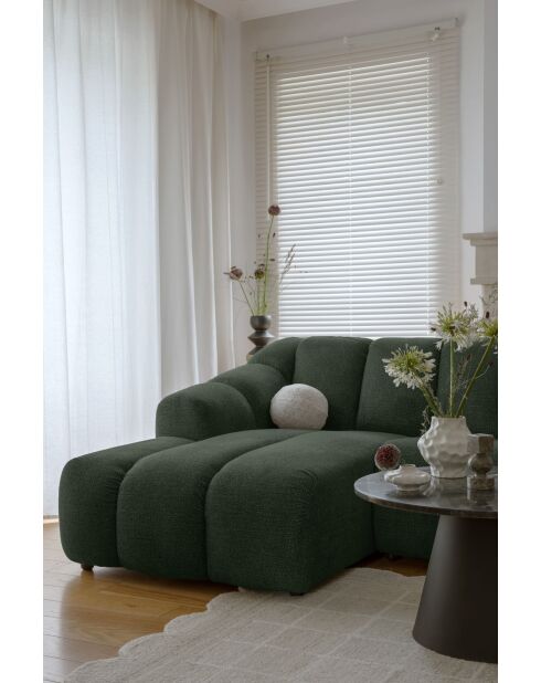 Fixed M Left Shell Ecksofa Dunkelgrün — 325x165x75 cm