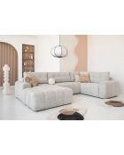 Lulu Cabriolet U-hoekbank links, zout en peper, 333x213x94 cm