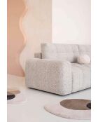 Lulu Cabriolet U-hoekbank links, zout en peper, 333x213x94 cm