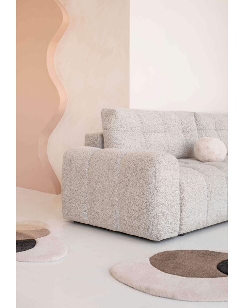 Lulu Cabriolet U-hoekbank links, zout en peper, 333x213x94 cm