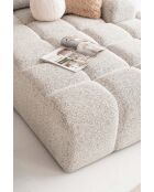 Lulu Cabriolet U-hoekbank links, zout en peper, 333x213x94 cm