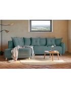 Ecksofa L, umwandelbar, linke Ecke Lazy Lukka, Türkis, 247 x 191 x 85 cm