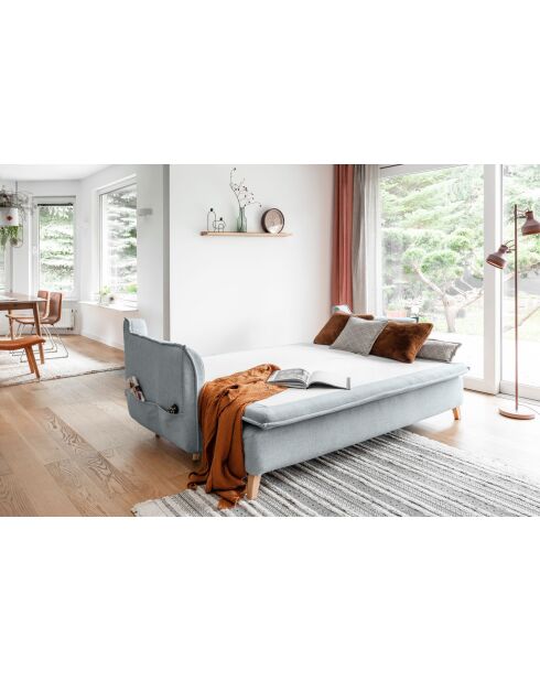 Charming Charlie Slim 3-zits converteerbare bank lichtgrijs - 225x90x85 cm