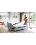 Charming Charlie Slim 3-Sitzer-Ausziehsofa, hellgrau — 225x90x85 cm