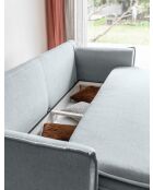 Charming Charlie Slim 3-Sitzer-Ausziehsofa, hellgrau — 225x90x85 cm