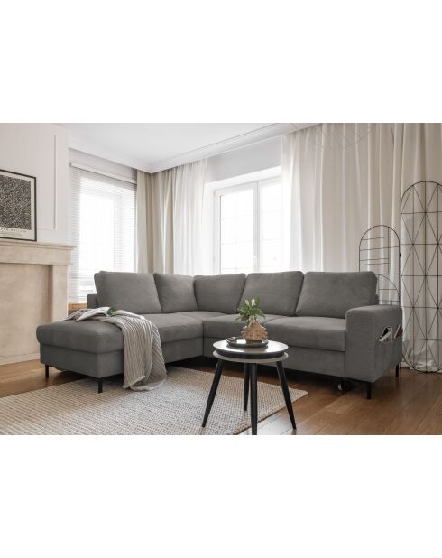 L hoekbank omvormbaar linkerhoek Lofty Lilly lichtgrijs- 237x197x84 cm