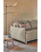 L Wandelbares Ecksofa; rechte Ecke Lazy Lukka Bottle grün- 247x191x85 cm