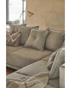 L Wandelbares Ecksofa; rechte Ecke Lazy Lukka Bottle grün- 247x191x85 cm