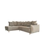 L hoekbank omvormbaar linkerhoek Lazy Lukka Taupe - 247x191x85 cm