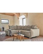 L hoekbank omvormbaar linkerhoek Lazy Lukka Taupe - 247x191x85 cm