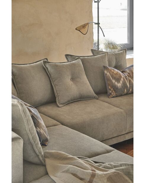Divano angolare a L convertibile ad angolo sinistro Lazy Lukka Taupe- 247x191x85 cm