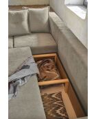 L hoekbank omvormbaar linkerhoek Lazy Lukka Taupe - 247x191x85 cm