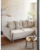 L Omvormbare hoekbank; rechterhoek Lazy Lukka Beige- 247x191x85 cm
