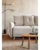 L Omvormbare hoekbank; rechterhoek Lazy Lukka Beige- 247x191x85 cm