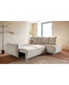 L Omvormbare hoekbank; rechterhoek Lazy Lukka Beige- 247x191x85 cm