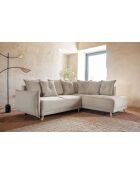 L Omvormbare hoekbank; rechterhoek Lazy Lukka Beige- 247x191x85 cm