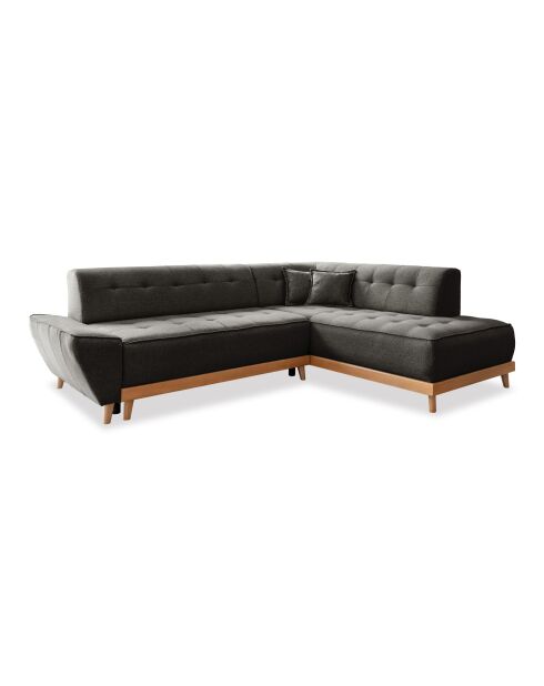 6pl Rechtes ausziehbares Ecksofa Dazzling Daisy Anthracite- 253x190x77 cm
