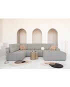 Lulu grijze omvormbare hoekbank U rechts - 333x187x94 cm