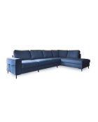 L-MAX Lofty Lilly Ecksofa, umwandelbar, rechtwinklig, Marineblau, 304 x 197 x 84 cm