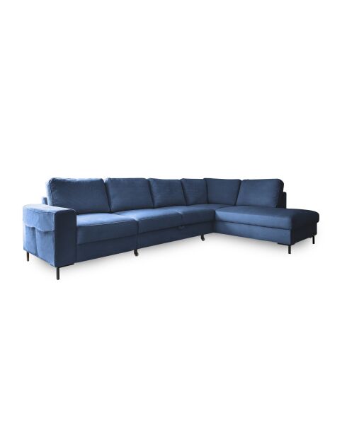 L-MAX Lofty Lilly Ecksofa, umwandelbar, rechtwinklig, Marineblau, 304 x 197 x 84 cm