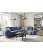 L-MAX Lofty Lilly Ecksofa, umwandelbar, rechtwinklig, Marineblau, 304 x 197 x 84 cm