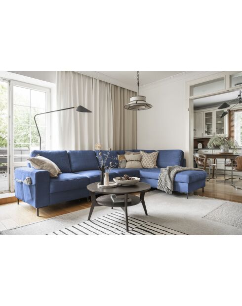 L-MAX Lofty Lilly Ecksofa, umwandelbar, rechtwinklig, Marineblau, 304 x 197 x 84 cm