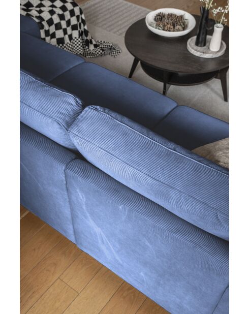 L-MAX Lofty Lilly Ecksofa, umwandelbar, rechtwinklig, Marineblau, 304 x 197 x 84 cm