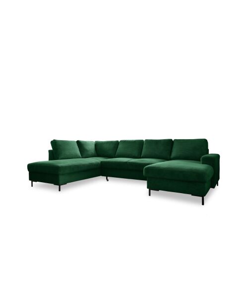 U hoekbank omvormbaar linkerhoek Lofty Lilly Emerald Green - 303x197x84 cm