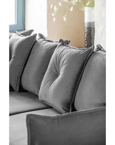 Omkeerbare hoekbank Lazy Lukka, omkeerbaar, lichtgrijs, 253x155x85 cm