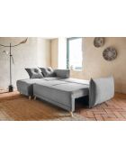 Omkeerbare hoekbank Lazy Lukka, omkeerbaar, lichtgrijs, 253x155x85 cm