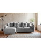 Omkeerbare hoekbank Lazy Lukka, omkeerbaar, lichtgrijs, 253x155x85 cm