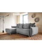 Omkeerbare hoekbank Lazy Lukka, omkeerbaar, lichtgrijs, 253x155x85 cm