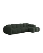Fixiertes S-Ecksofa, rechts Cloud Dark Green- 248x160x76 cm