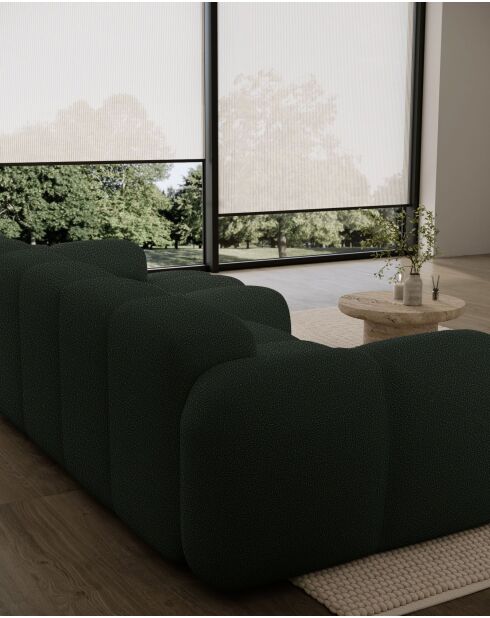 Fixiertes S-Ecksofa, rechts Cloud Dark Green- 248x160x76 cm