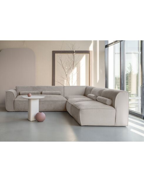 L-MAX Festes Ecksofa, Right Flex Felix, dunkelbeige — 265 x 248 x 70 cm