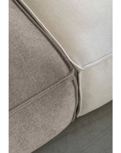 L-MAX Festes Ecksofa, Right Flex Felix, dunkelbeige — 265 x 248 x 70 cm