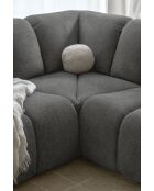 Vaste L-hoekbank links, grijs - 265x205x75 cm