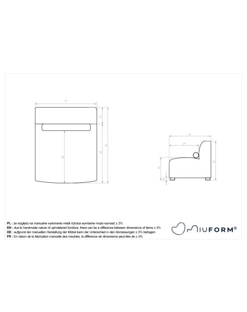Chauffeuse 1 Place Flex Felix Beige foncé- 76x96x70 cm