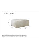 Pouf Lulu Gris- 96x96x45 cm