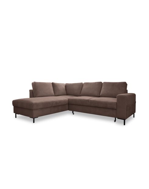 L Ecksofa, umwandelbar, linke Ecke, Lofty Lilly, Taupe, 237 x 197 x 84 cm